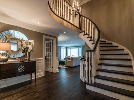 Lamoka Builder Grade Staircase and Surrounding Closed Configuration